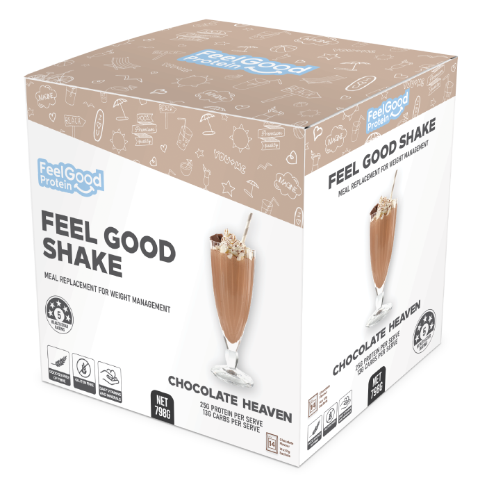 Feel Good Shake Meal Replacement Chocolate Heaven Box of 14 798g